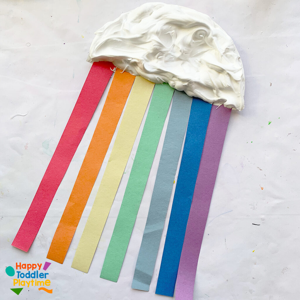 Puffy Paint Rainbow Craft for Toddlers 