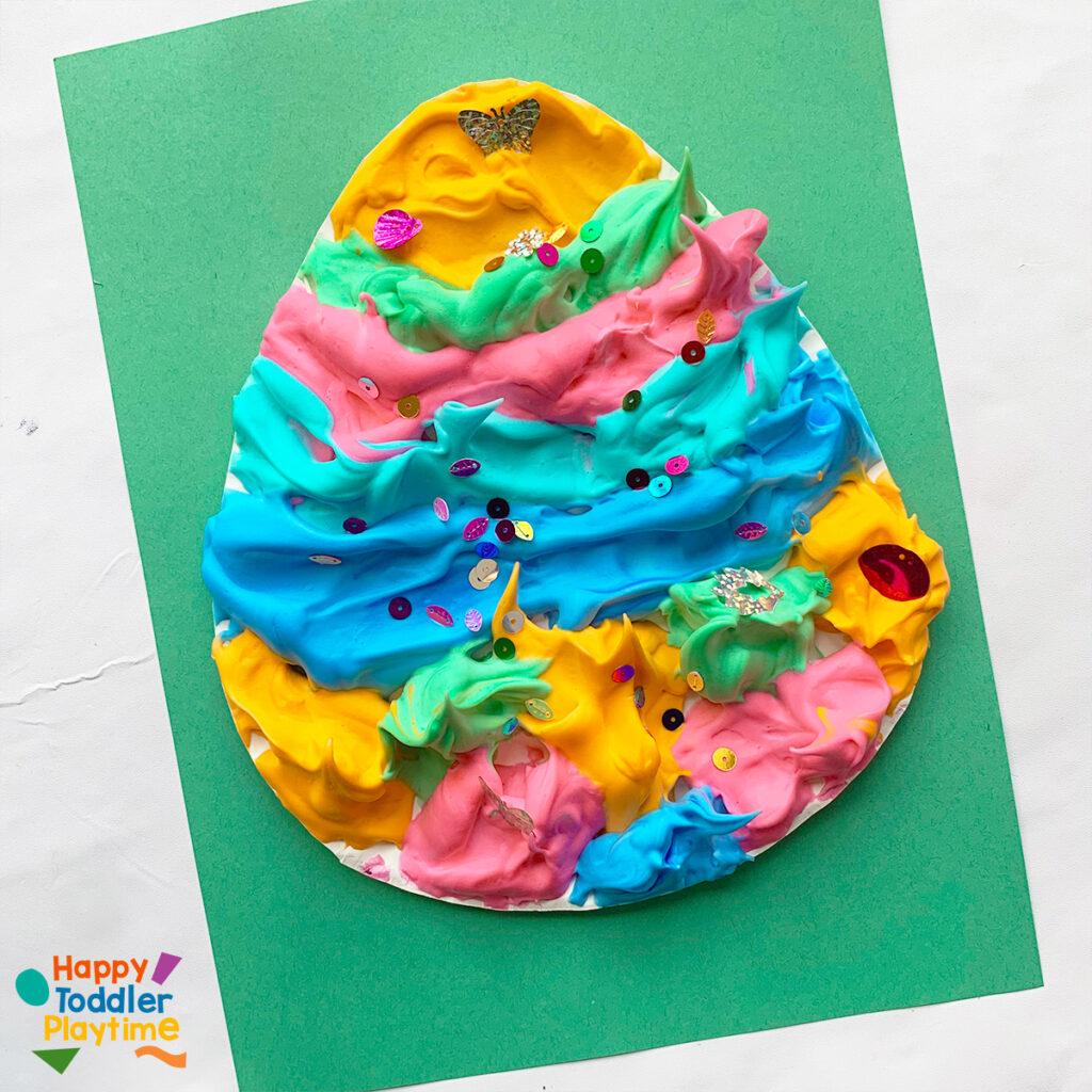 Easy Puffy Paint Easter Egg Craft - Happy Toddler Playtime