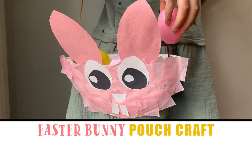 Easy Easter Bunny Paper Plate Pouch Craft for Kids - Happy Toddler Playtime