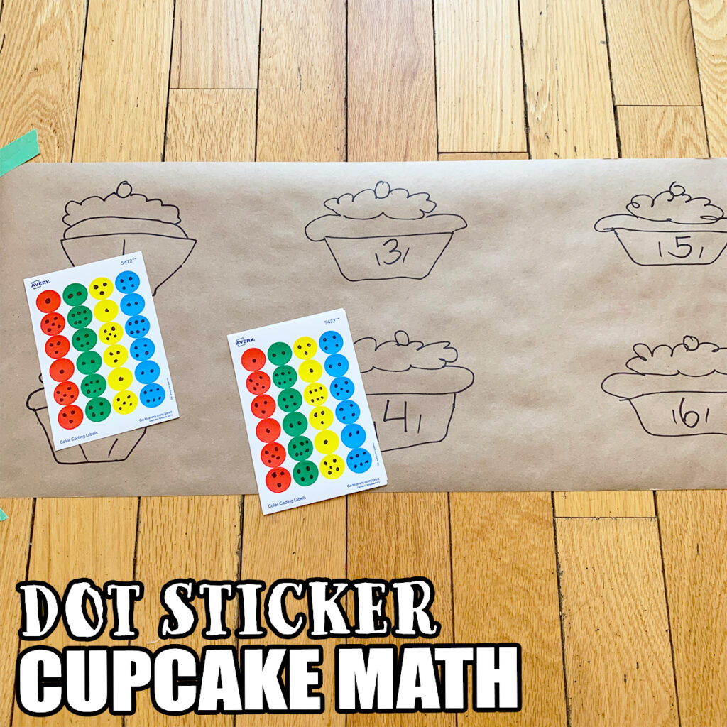Dot Sticker Cupcake Math: Easy Toddler Activity