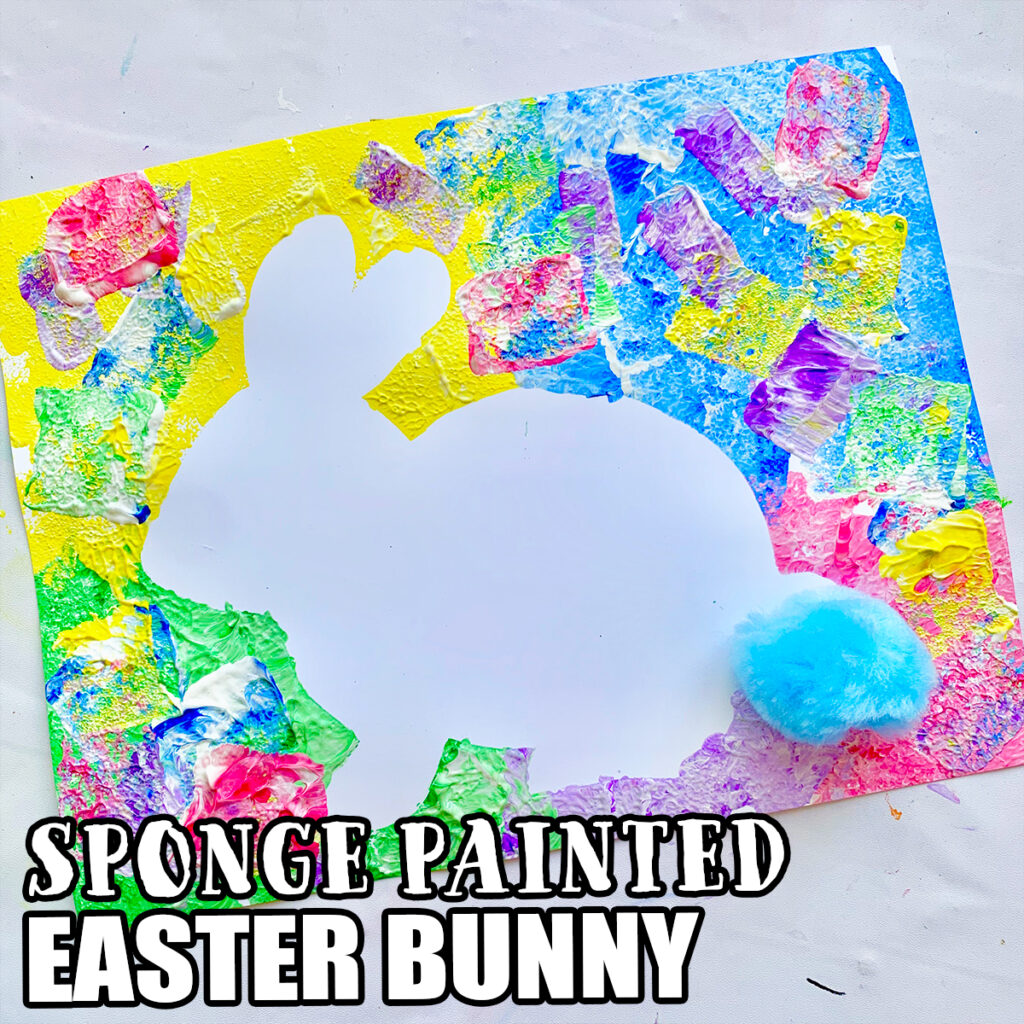 Sponge Painted Easter Bunny Craft with free printable