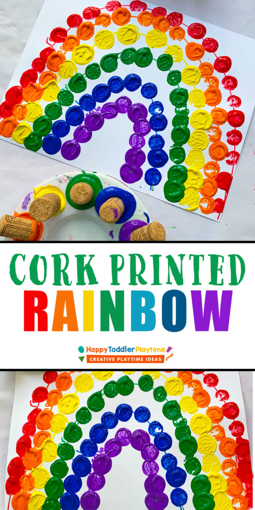 Cork printed Rainbow Craft
