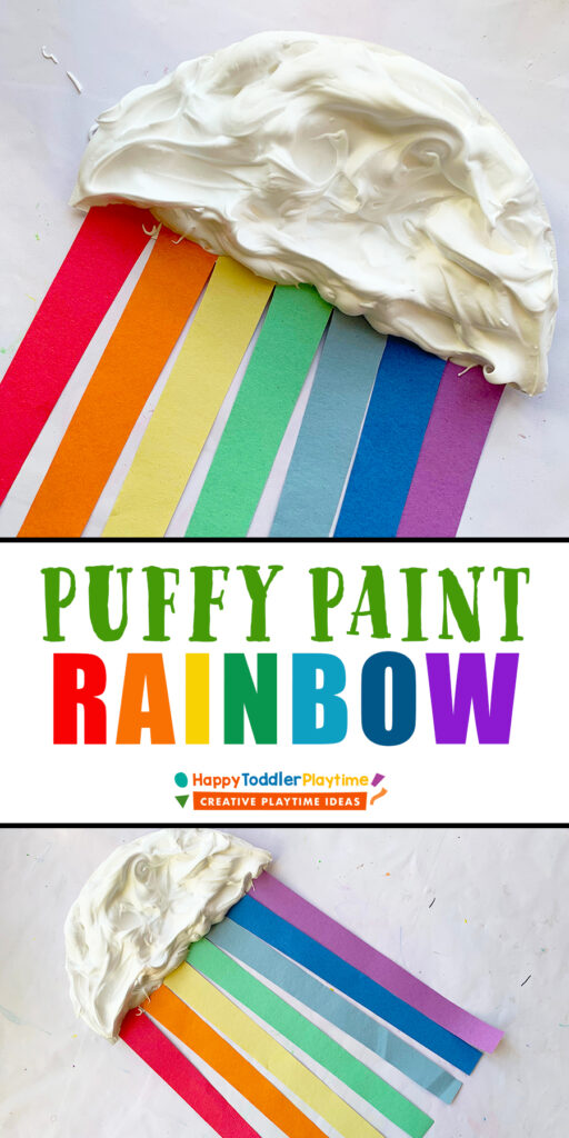 Puffy Paint Rainbow Craft for Toddlers 