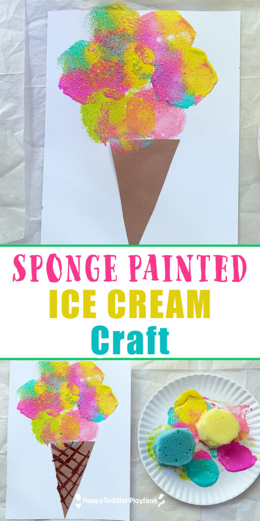 sponge painted ice cream