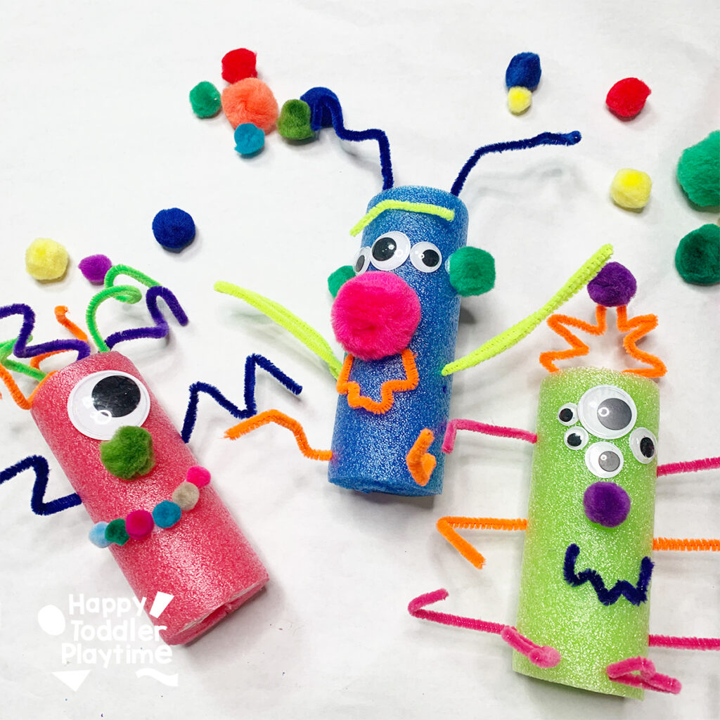 Cute Pool Noodle Monster for Kids: Summer Craft