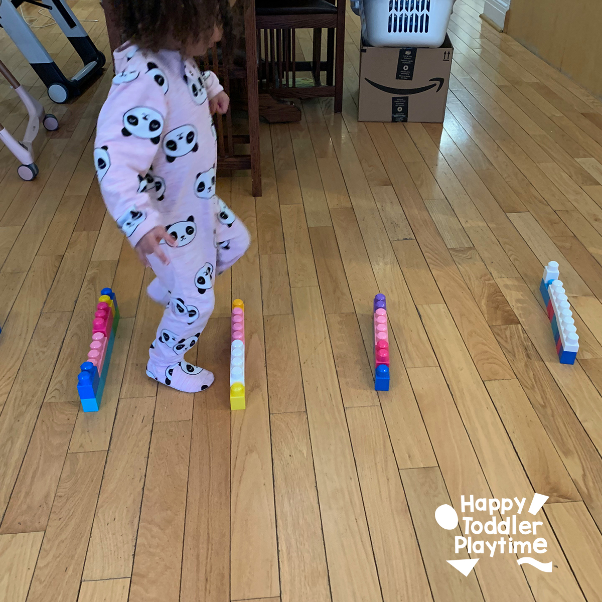 Mega Block Jumping Gross Motor Activity For Toddlers Happy Toddler