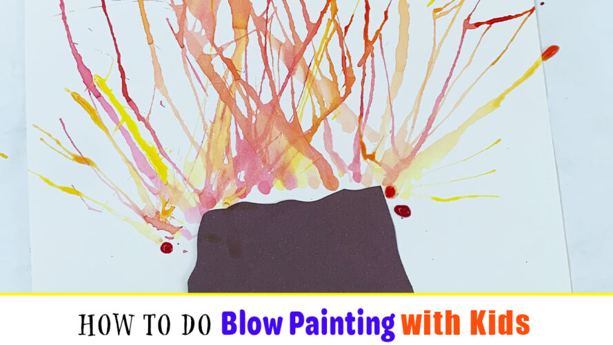 How to Easily Do Blow Painting with Straws Happy Toddler Playtime