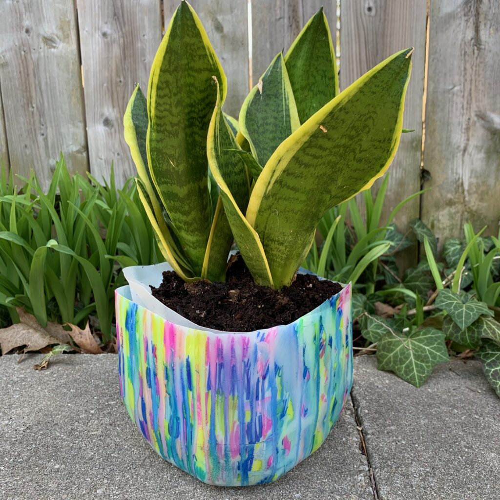 Tie-Dye Flower Pot Summer STEAM Craft for Kids