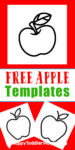 Free Apple Templates for Arts &amp; Crafts - Happy Toddler Playtime