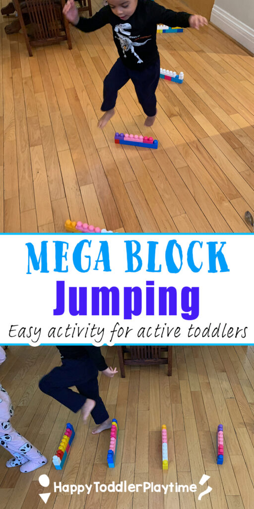 Mega Block Jumping: Gross Motor Activity for Toddlers