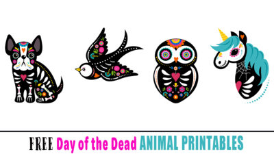 Free Dia De Los Muertos (Day of the Dead) Animal Printables Colouring ...