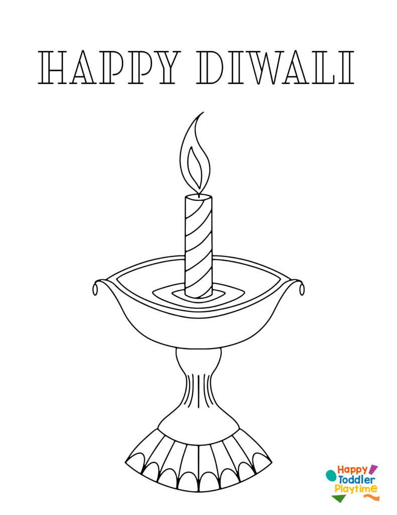 Free Diwali Printables: Colouring Pages for Kids