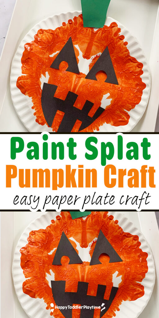 Paint Splat Pumpkin Craft for Kids