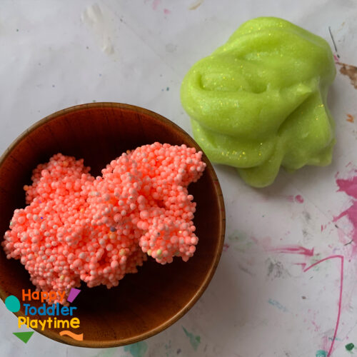 Christmas Floam Slime: Easy Recipe for Kids - Happy Toddler Playtime