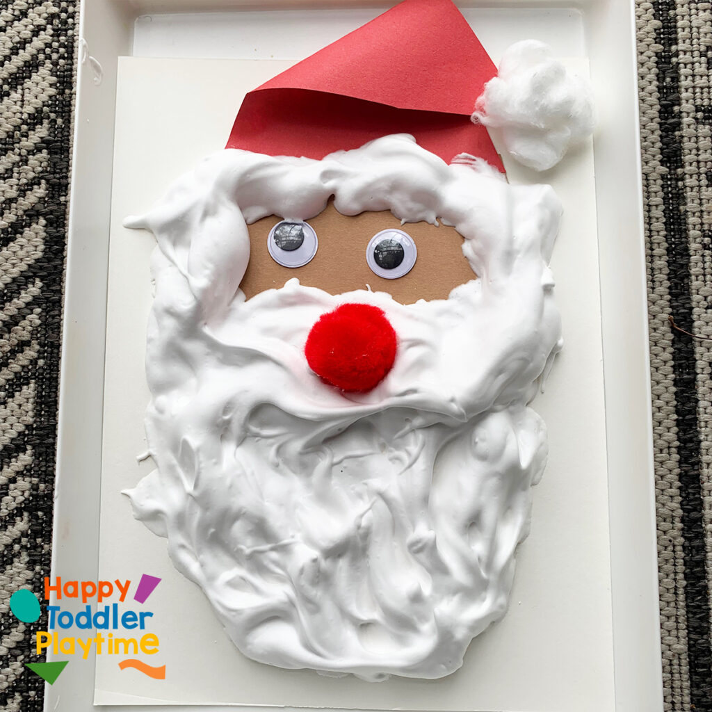 Puffy Paint Santa Craft for Kids - Happy Toddler Playtime