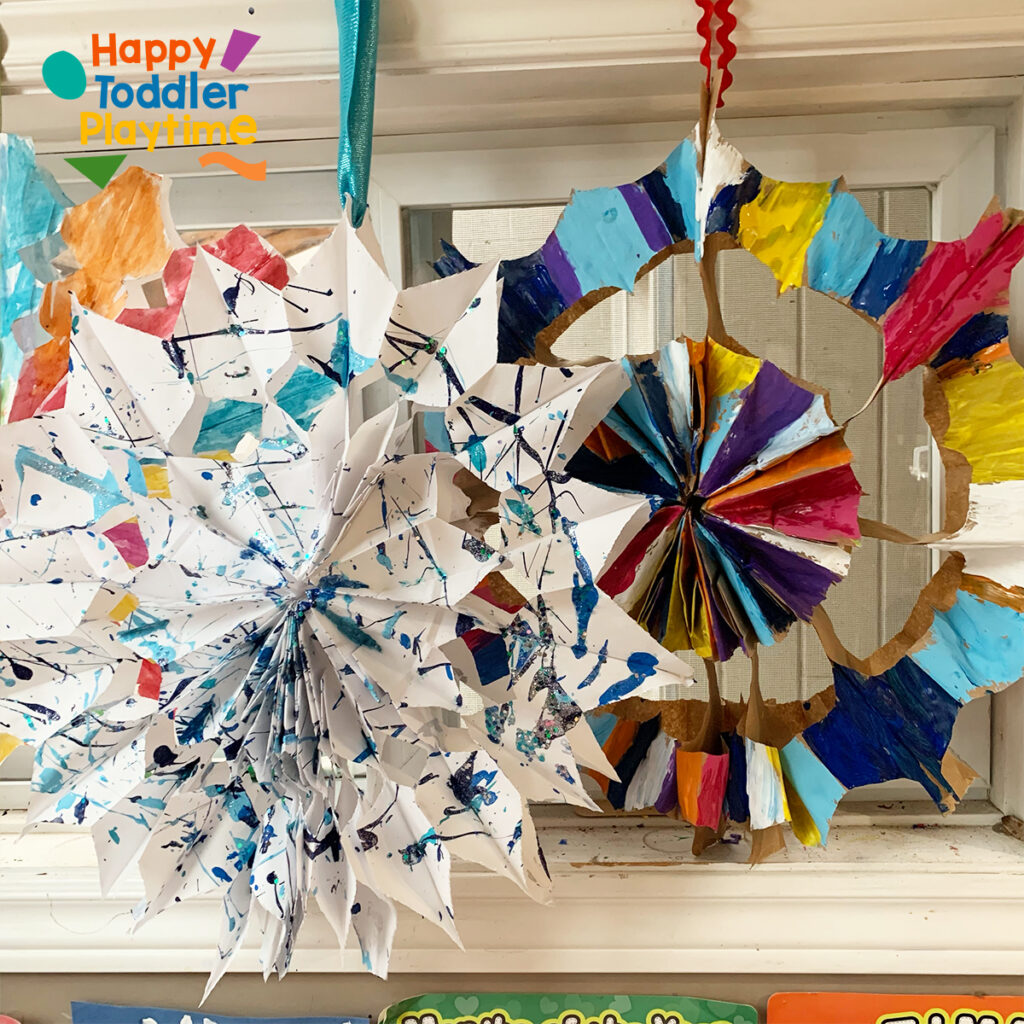Giant Paper Bag Snowflake Craft for Kids