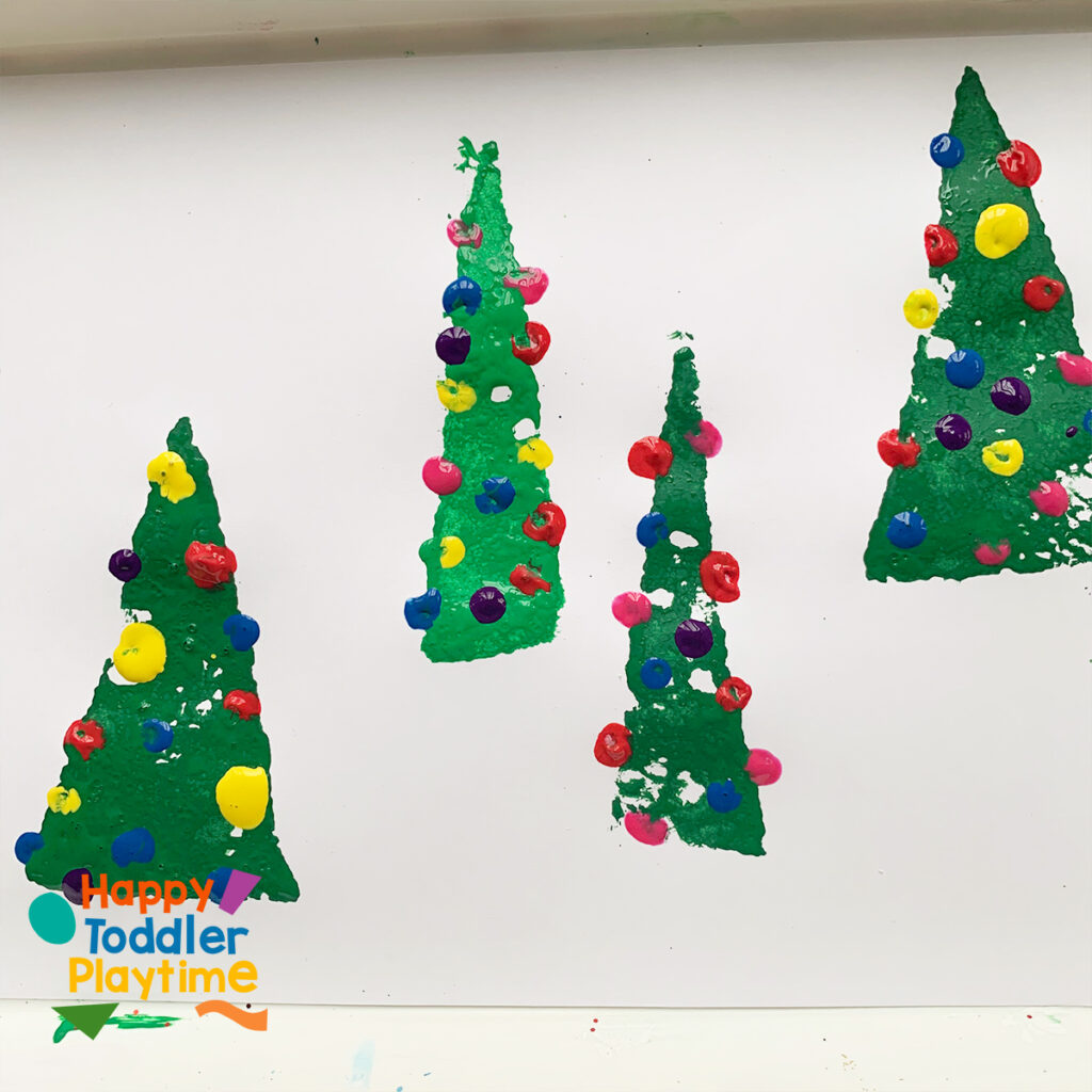 Sponge Painted Christmas Tree Craft