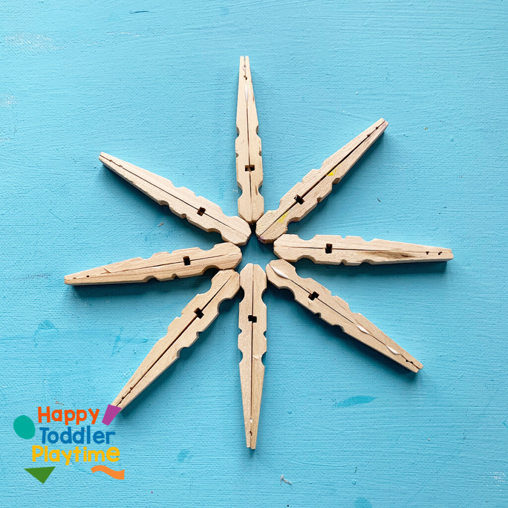 Clothespin Snowflake Craft for Kids