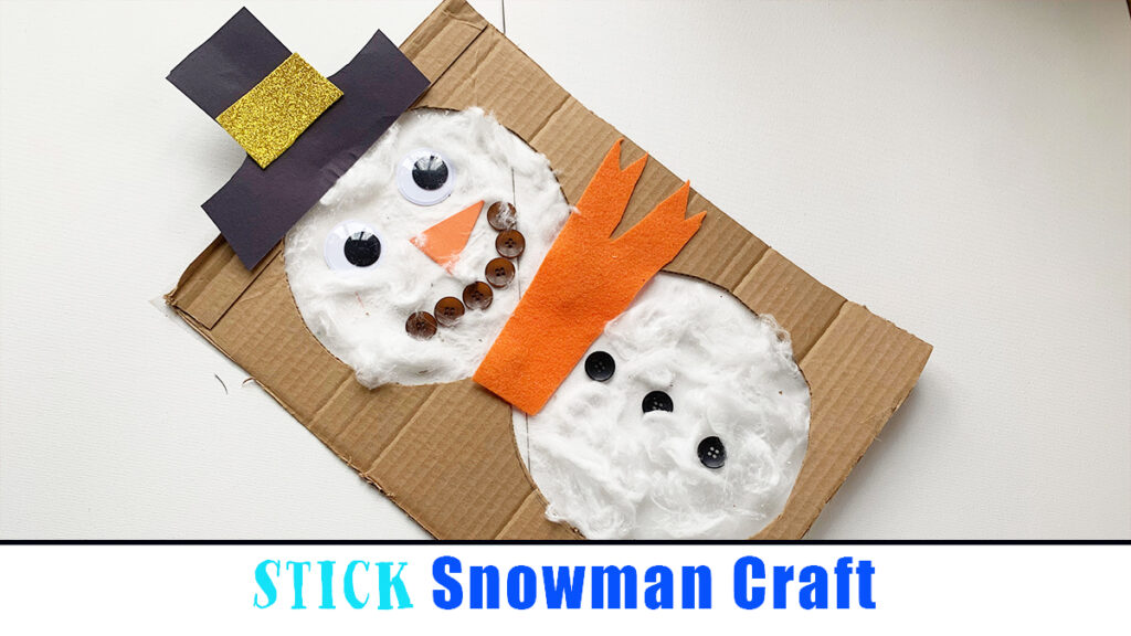 Sticky Snowman Craft for Kids - Happy Toddler Playtime