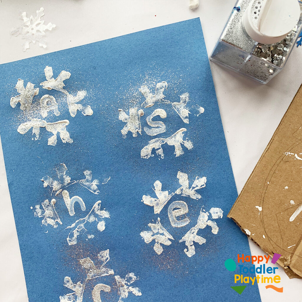 Toilet Paper Snowflakes: Fun Name Craft for Kids