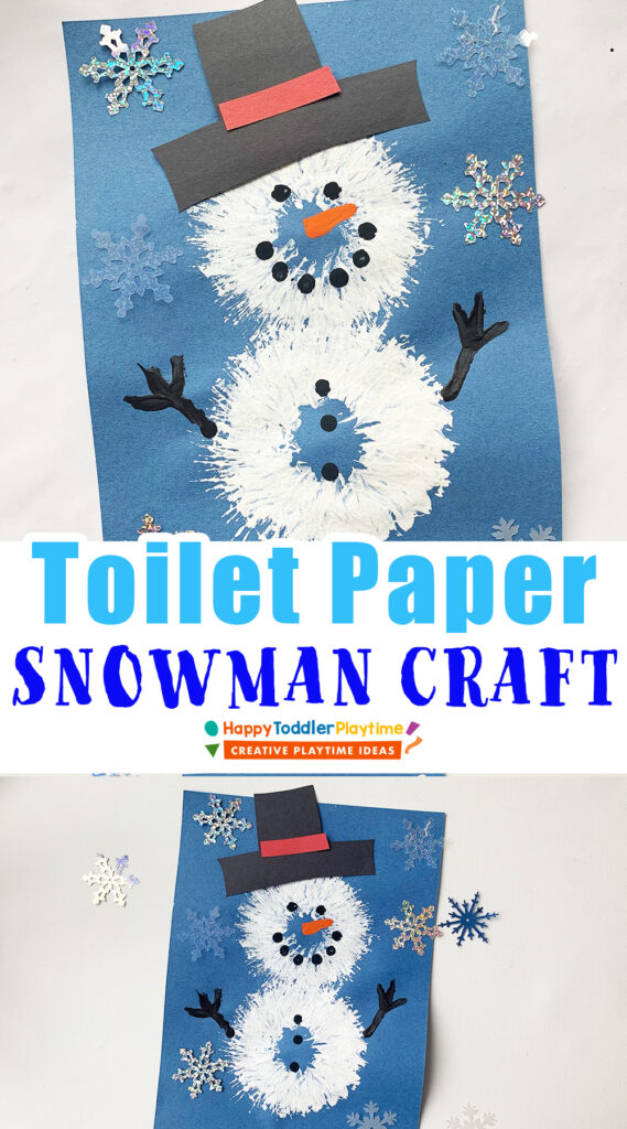 Toilet Paper Roll Snowman Craft for Kids