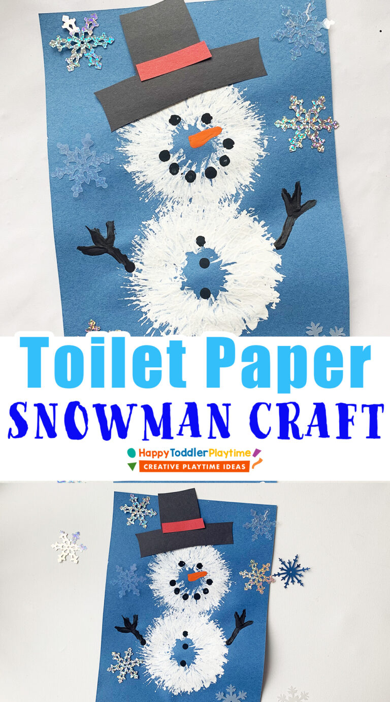 Toilet Paper Roll Snowman Craft for Kids - Happy Toddler Playtime