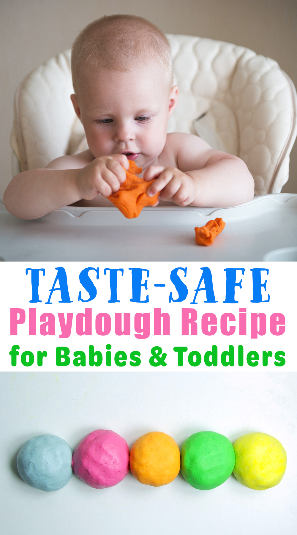 TasteSafe Playdough Recipe for Babies and Toddlers Happy Toddler