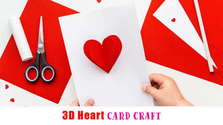 3D Heart Valentine's or Mother's Day Card Craft - Happy Toddler Playtime
