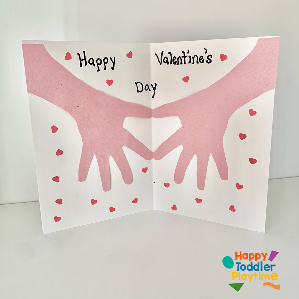 Handprint Heart Card Craft for Valentines or Mothers Day