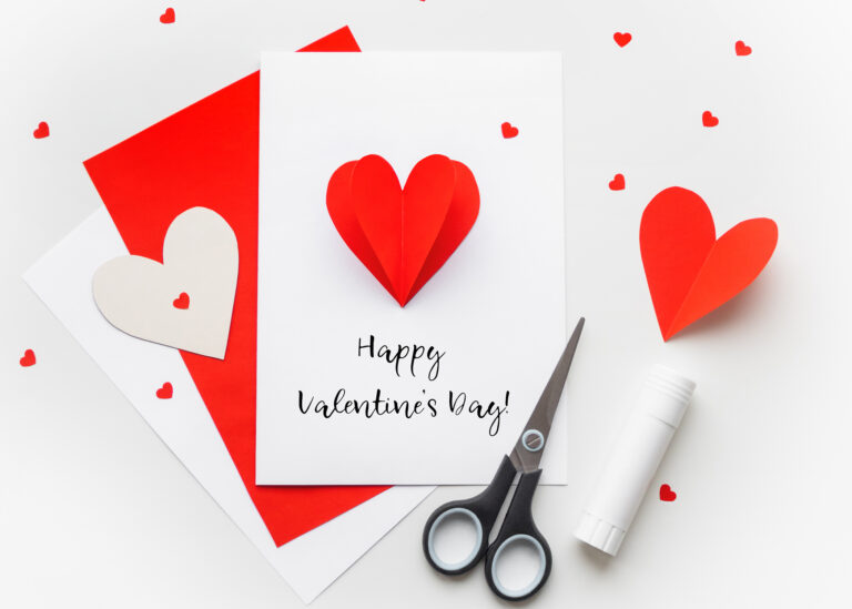 3D Heart Valentine's or Mother's Day Card Craft - Happy Toddler Playtime