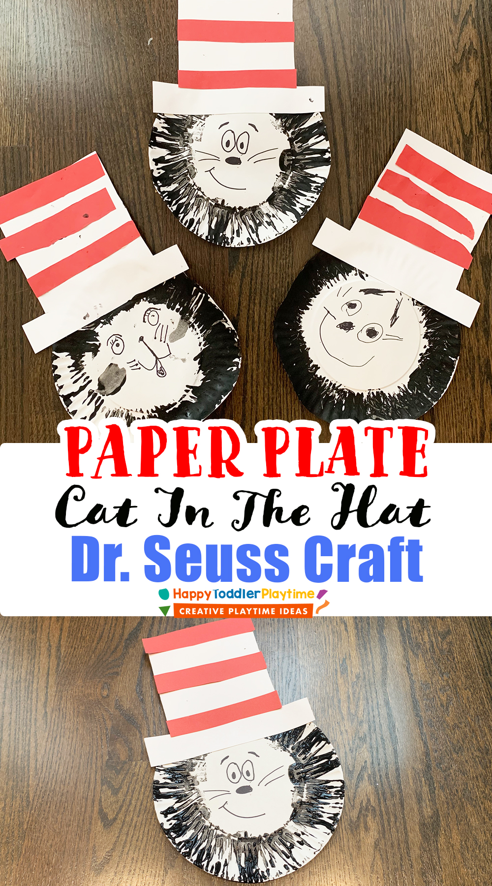 Paper Plate Cat In The Hat Dr Seuss Craft For Kids Happy Toddler 