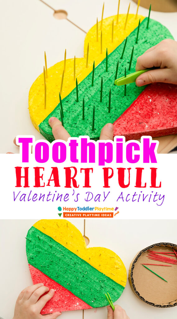 Toothpick Heart Pull: Valentine's Day Fine Motor Activity