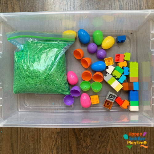 LEGO Easter Egg Hunt Activity for kids - Happy Toddler Playtime