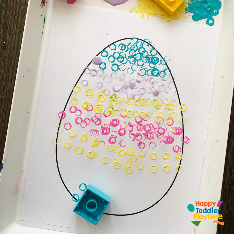 LEGO Printed Easter Egg Craft for Kids - Happy Toddler Playtime