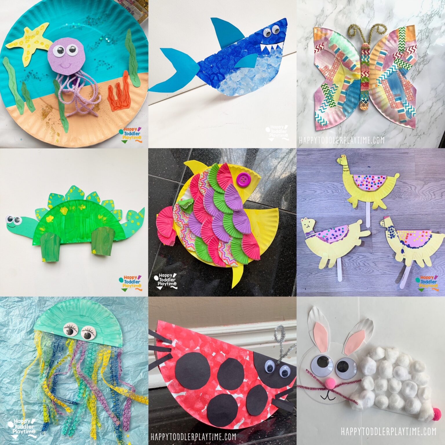 Easy Animal Paper Plate Crafts for Kids - Happy Toddler Playtime