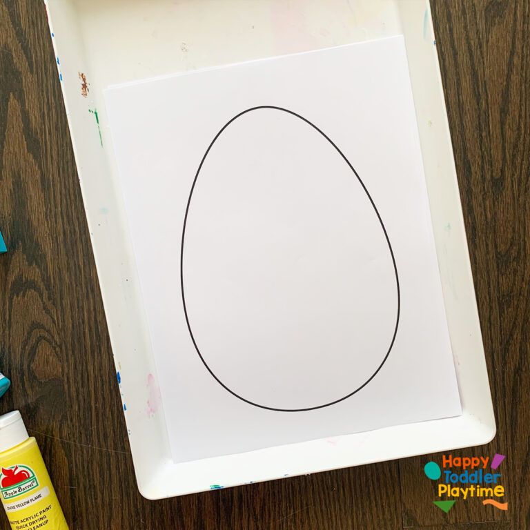 LEGO Printed Easter Egg Craft for Kids - Happy Toddler Playtime
