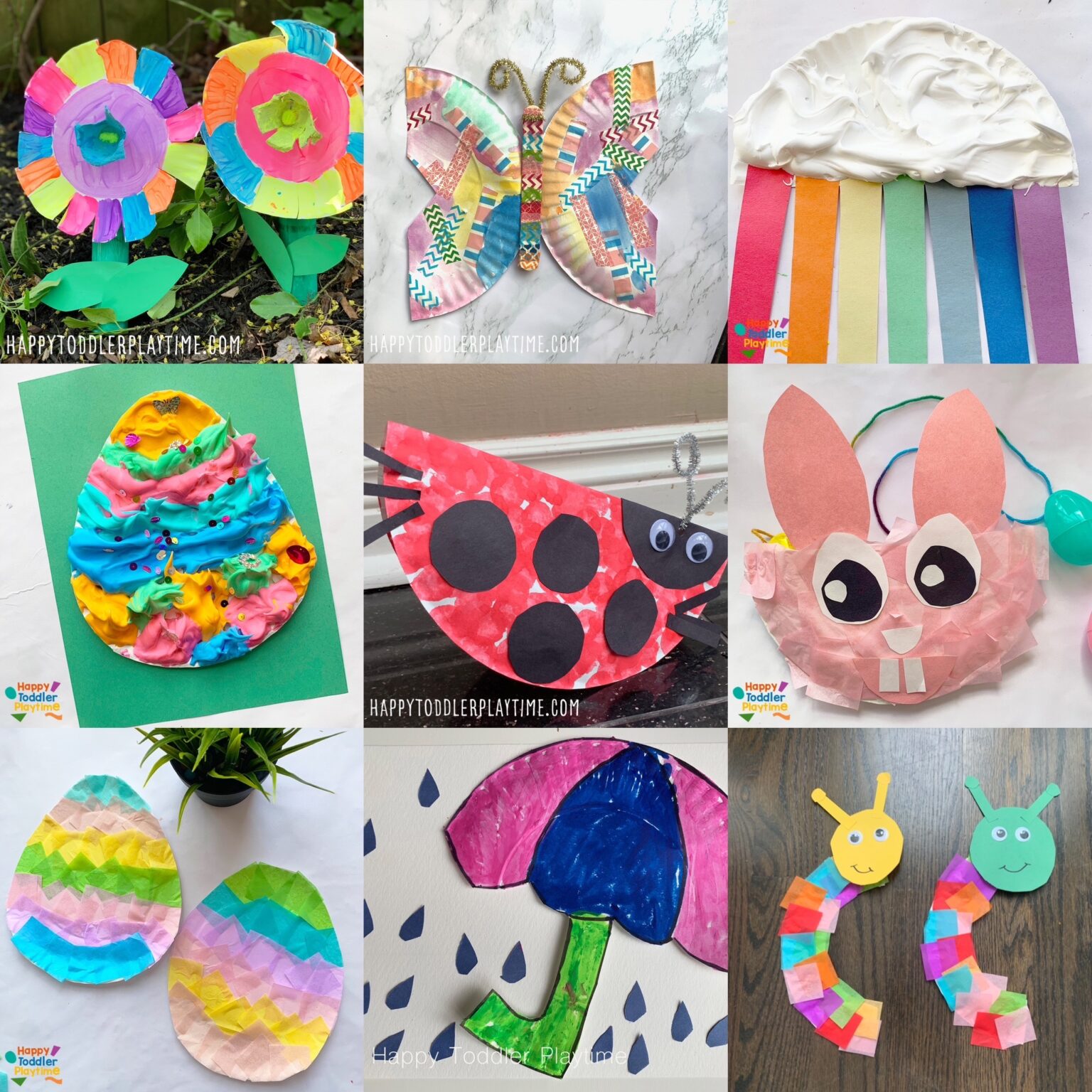 Cute Paper Plate Crafts for Spring Happy Toddler Playtime