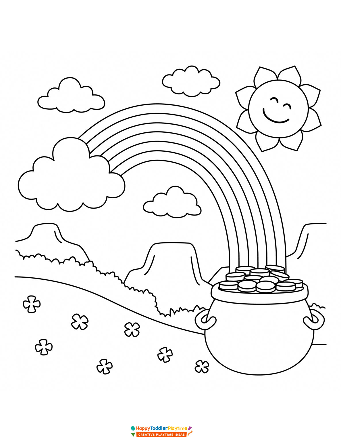 St. Patrick's Day Coloring Pages (with free printable) - Happy Toddler ...