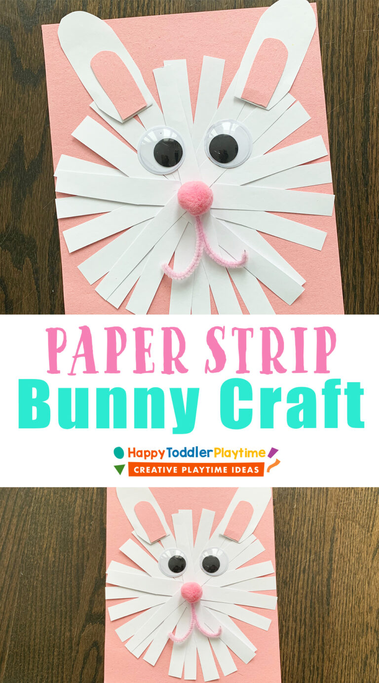 Paper Strip Easter Bunny Craft Happy Toddler Playtime