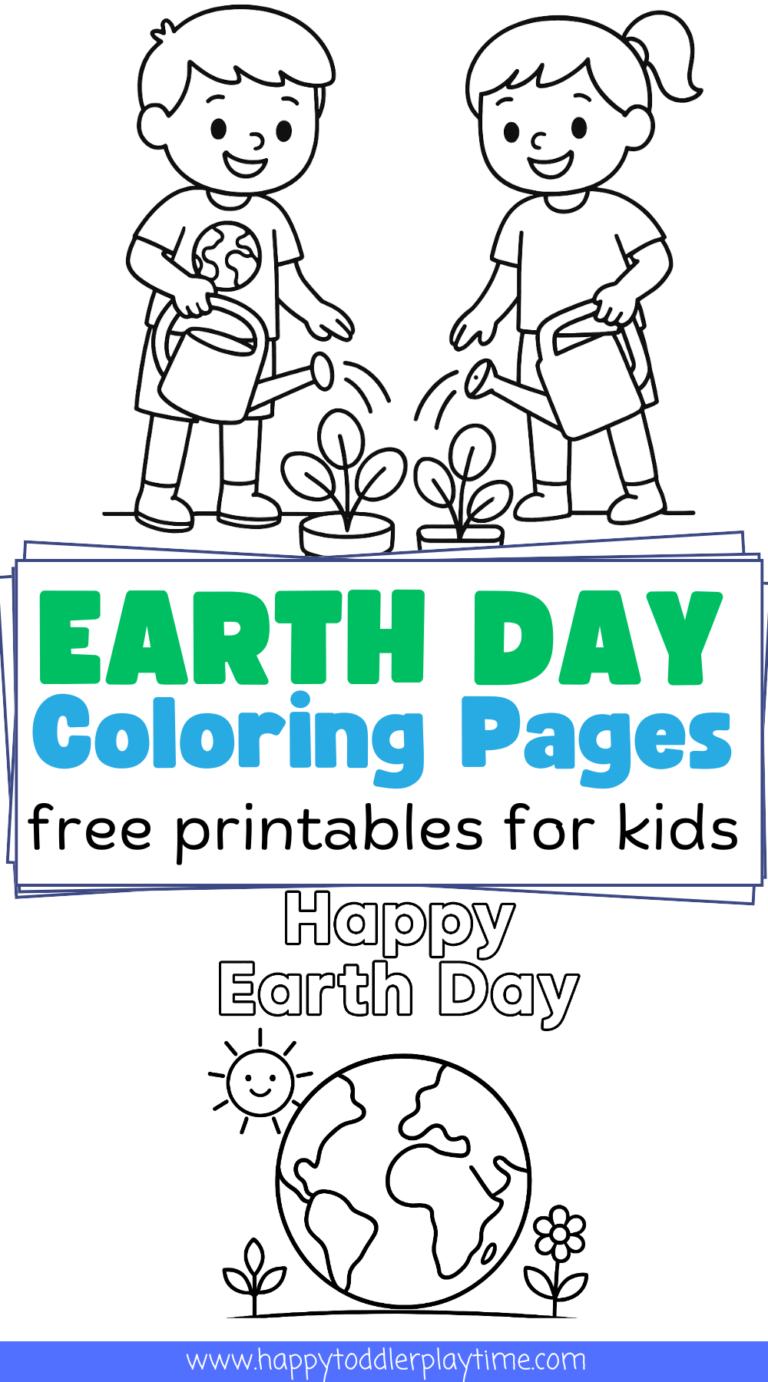 Free Earth Day Printable Coloring Pages for Kids - Happy Toddler Playtime