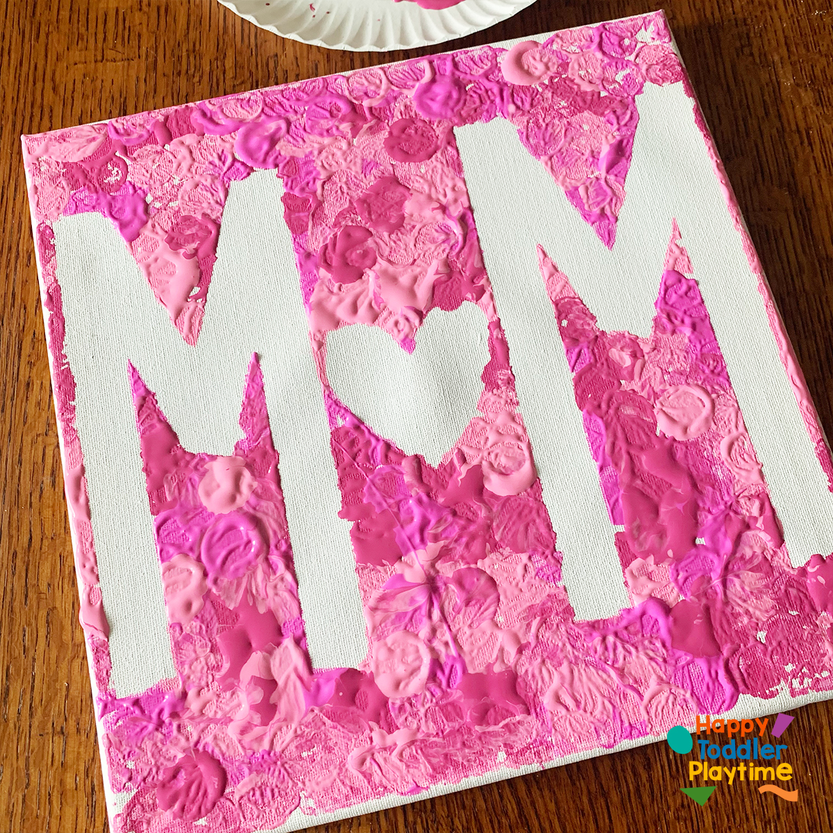 Tape Resist Mom Craft Easy Gift Idea for Mother's Day Happy Toddler