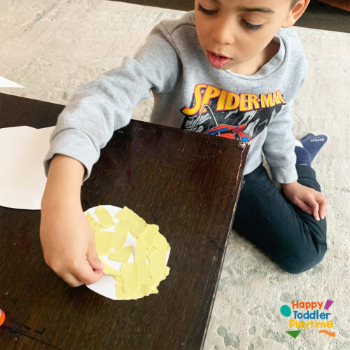 Torn Paper Hatching Easter Chick Craft - Happy Toddler Playtime
