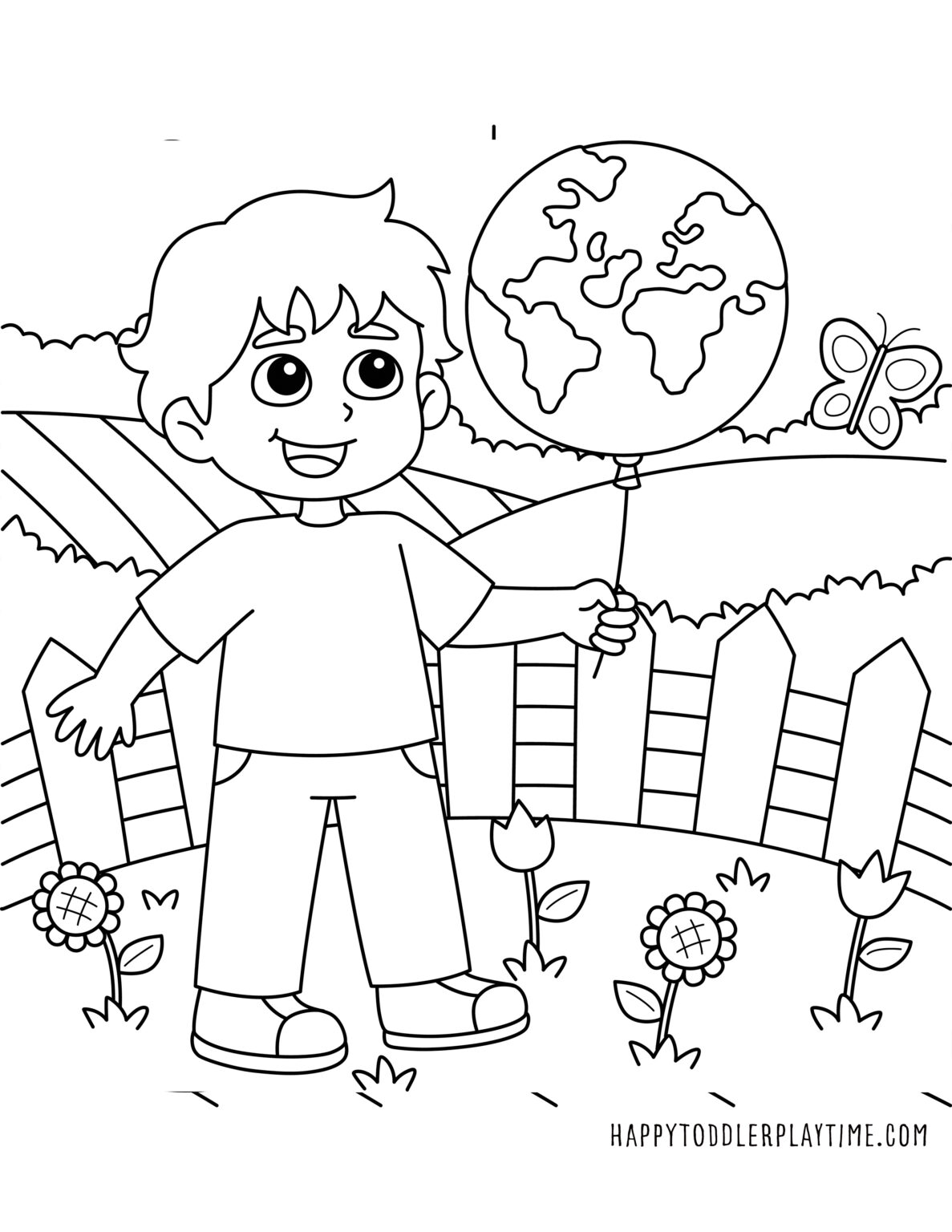Free Earth Day Printable Coloring Pages for Kids - Happy Toddler Playtime