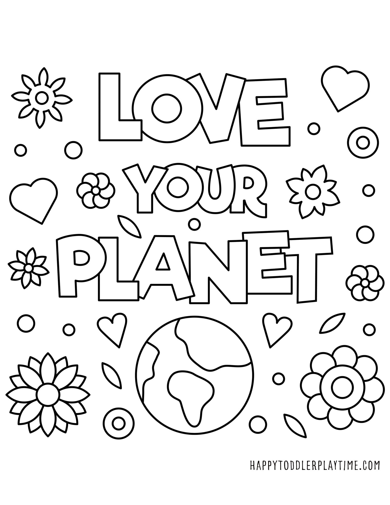 Free Earth Day Printable Coloring Pages for Kids - Happy Toddler Playtime