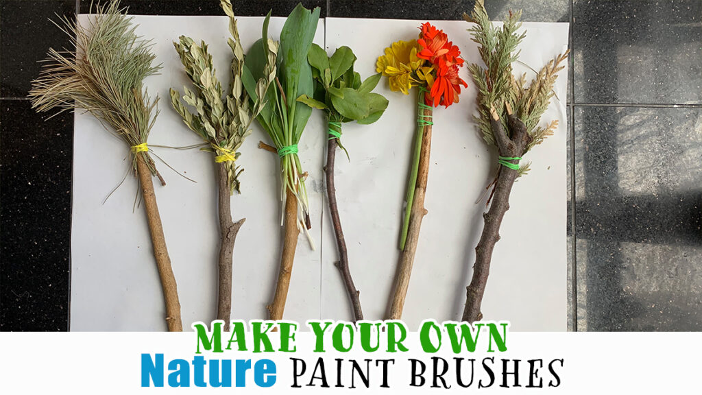 Make Your Own Nature Paint Brushes for Kids Happy Toddler Playtime