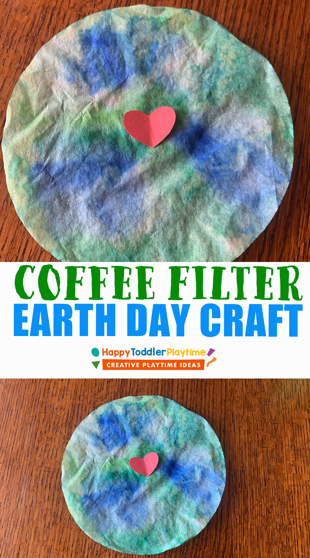 Easy Coffee Filter Earth Day Craft Happy Toddler Playtime