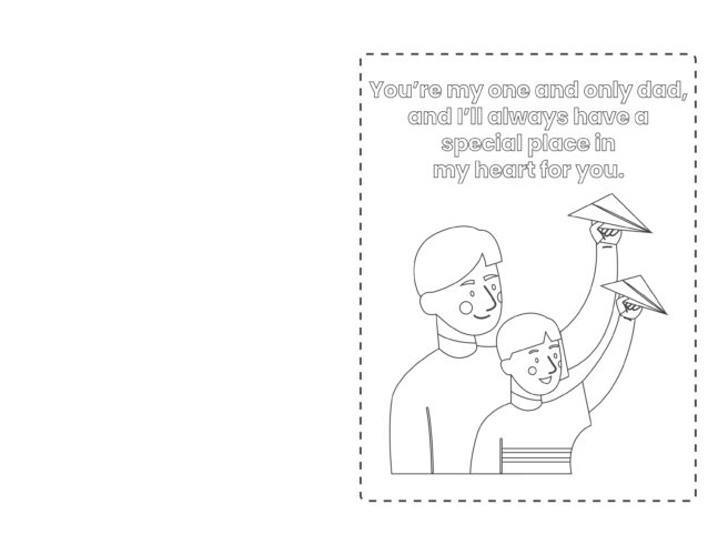 Free Printable Father's Day Cards for Kids to Color - Happy Toddler ...