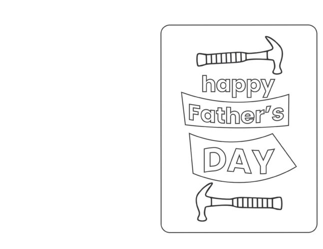 Free Printable Father's Day Cards for Kids to Color - Happy Toddler ...