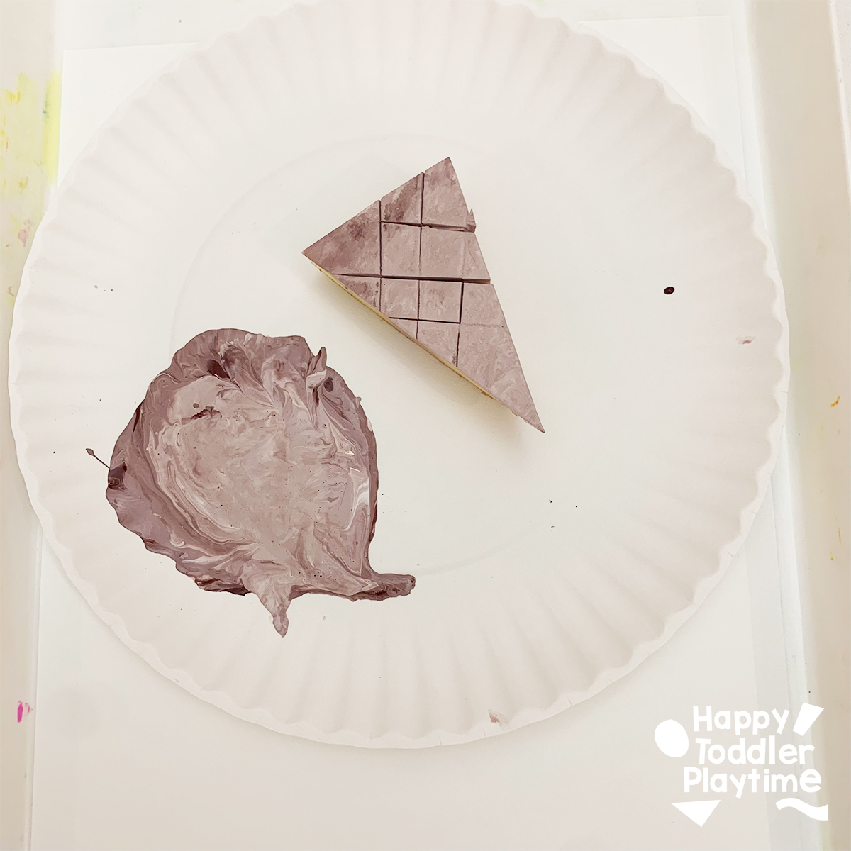 Potato Stamp Ice Cream Cone Craft - Happy Toddler Playtime