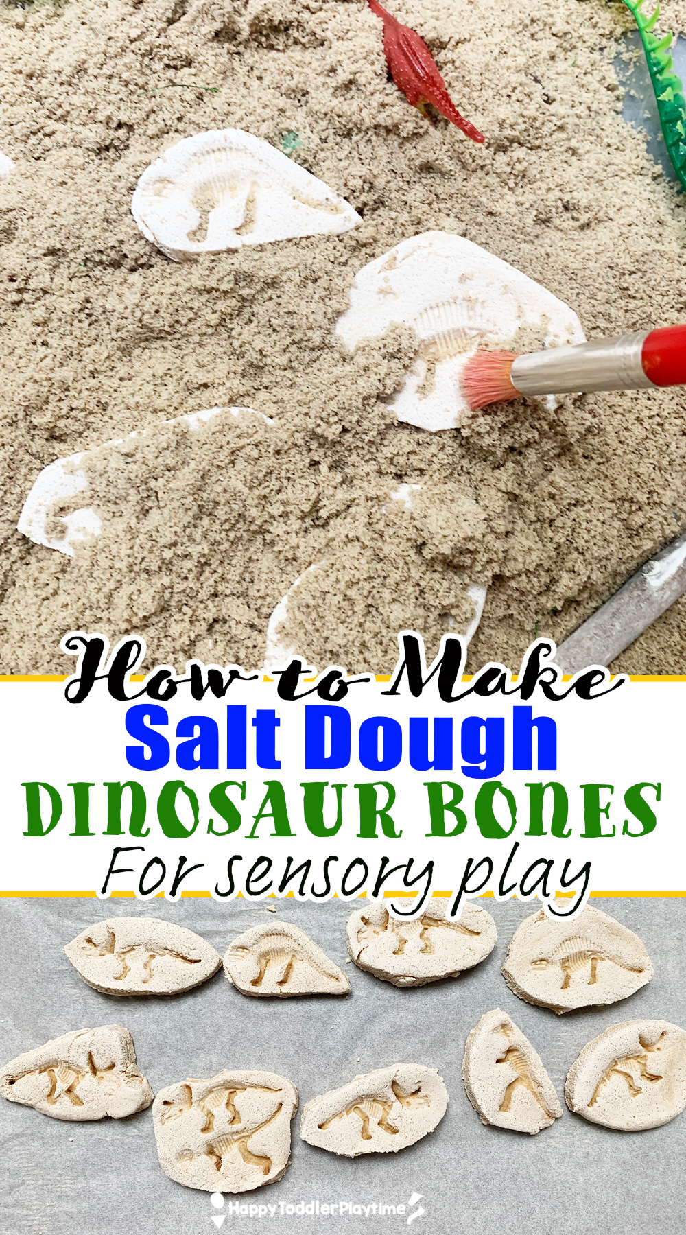 How to Make Salt Dough Dinosaur Fossils Happy Toddler Playtime
